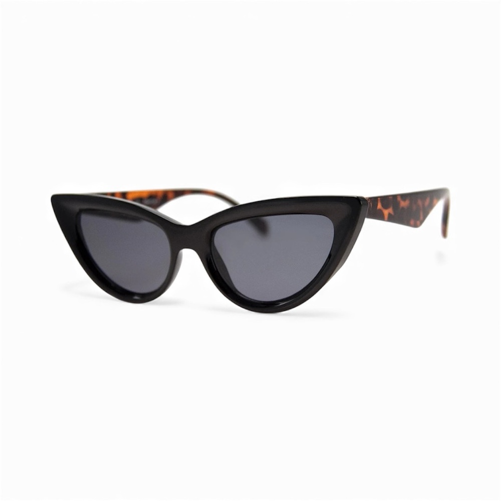 ASOS AJ Morgan black tortoise retro sharp cat eye sunglasses